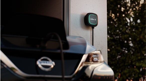 Nissan EV connected and charging with a Wallbox charger | Mountain View Nissan of Chattanooga in Chattanooga TN