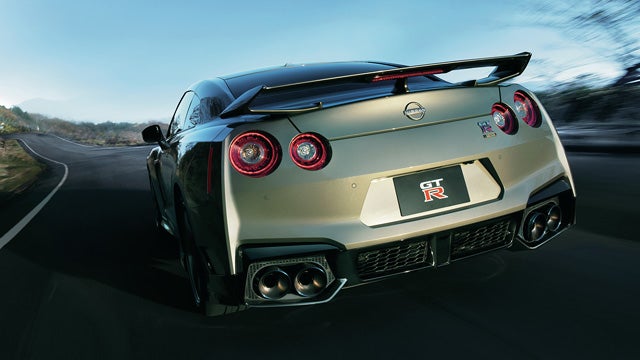 2024 Nissan GT-R seen from behind driving through a tunnel | Mountain View Nissan of Chattanooga in Chattanooga TN